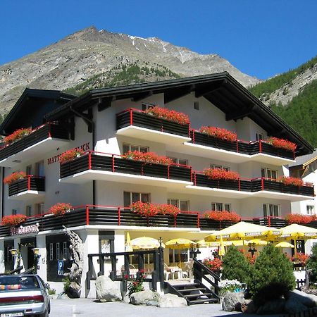Hotel Restaurant Mattmarkblick Saas-Almagell Exterior foto
