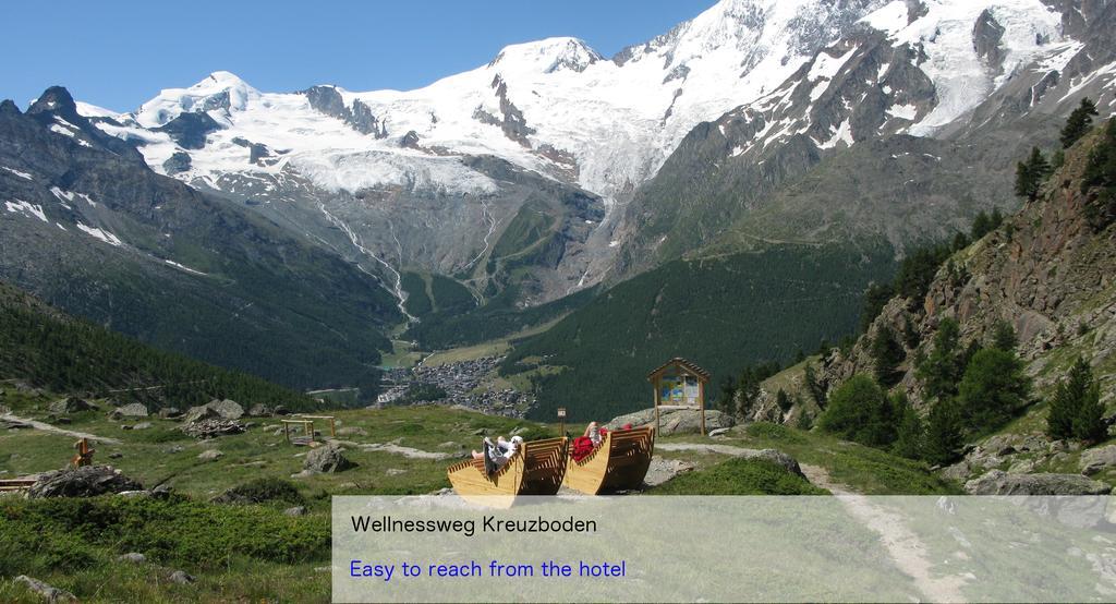Hotel Restaurant Mattmarkblick Saas-Almagell Exterior foto